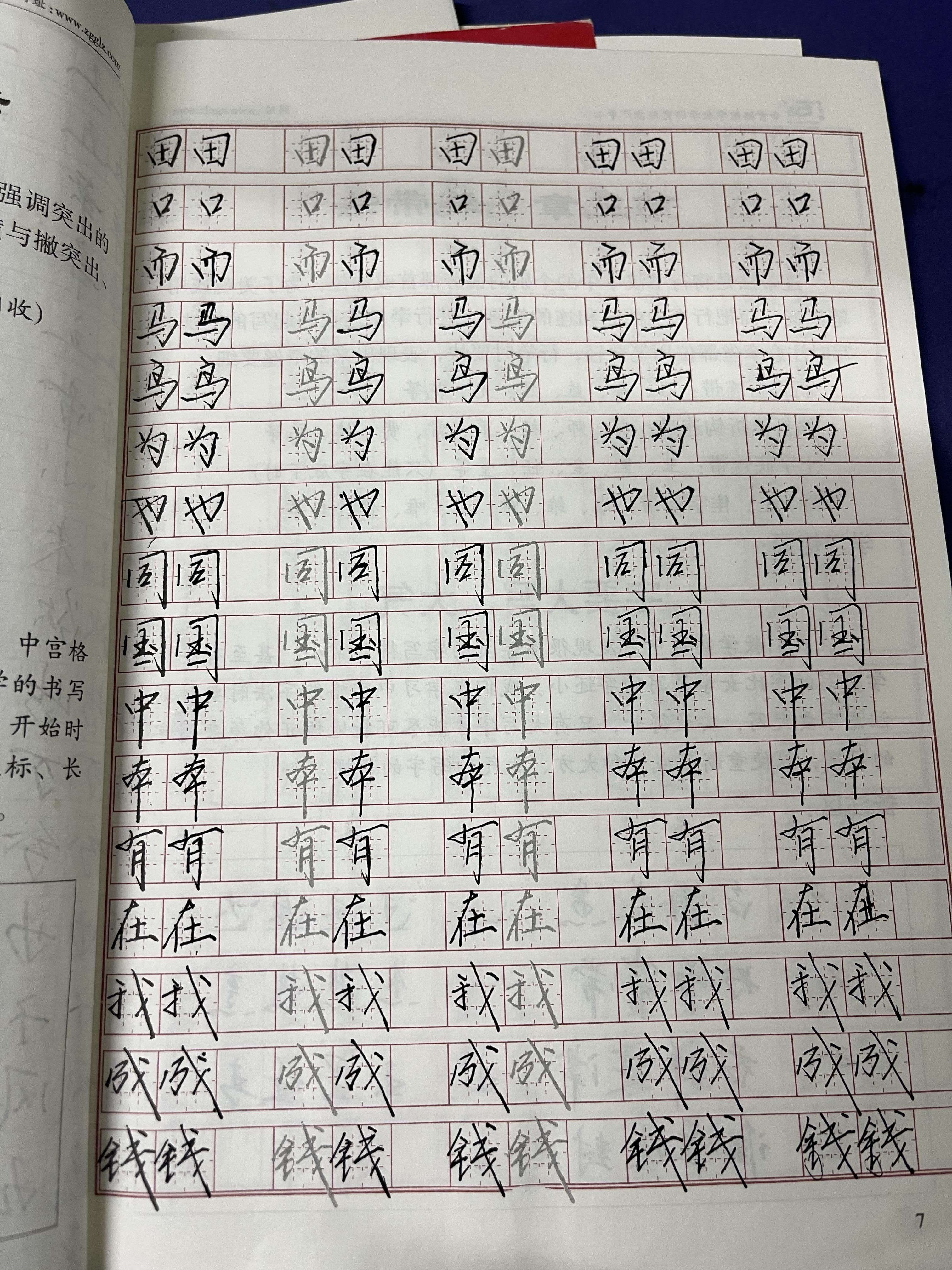 问王学臣中宫格练字成人去学习真的是速成这么大人了字写的真的是惨不