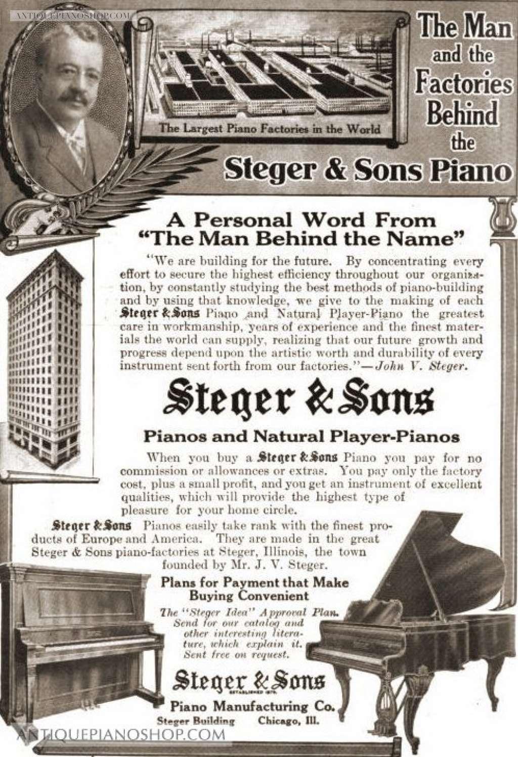 piano co(1902)罗克福德western cottage piano &