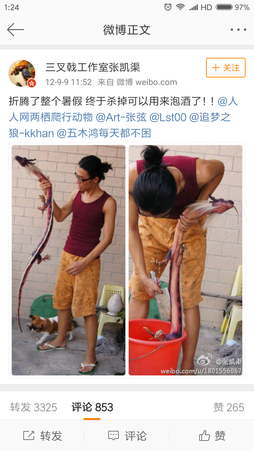 关于这张男子杀龙照片,是不是ps,还是道具,还是真有什么不可告人之处?