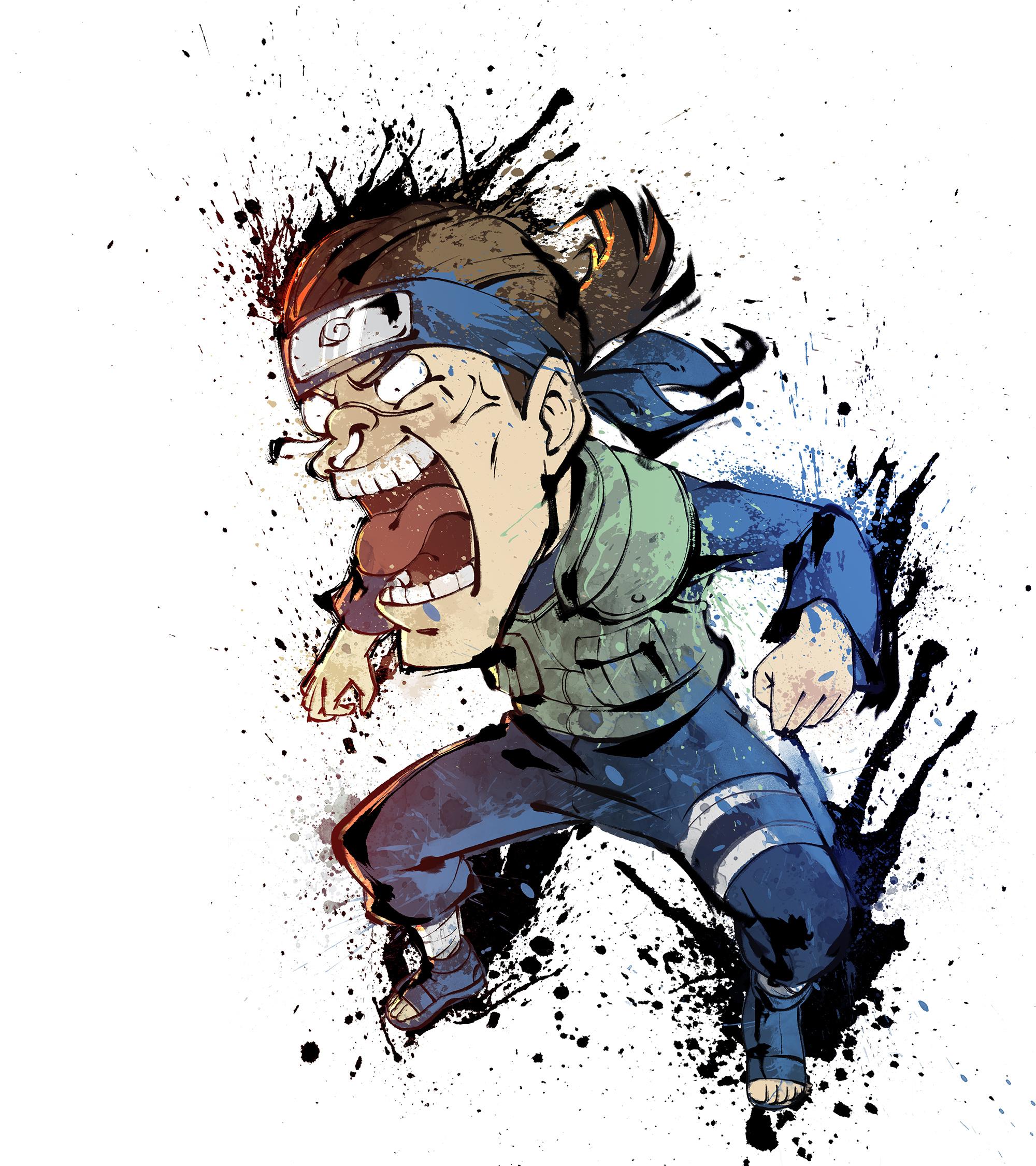 当火影忍者遇上水墨画是一种什么样的风格