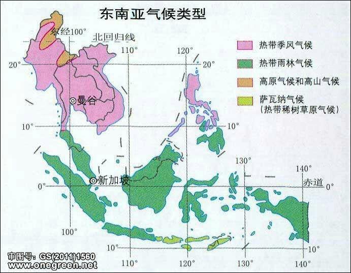 东南亚热带季风气候分布在哪里