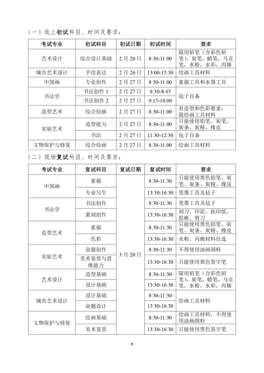 最新发布中央美术学院2022年招生简章出炉