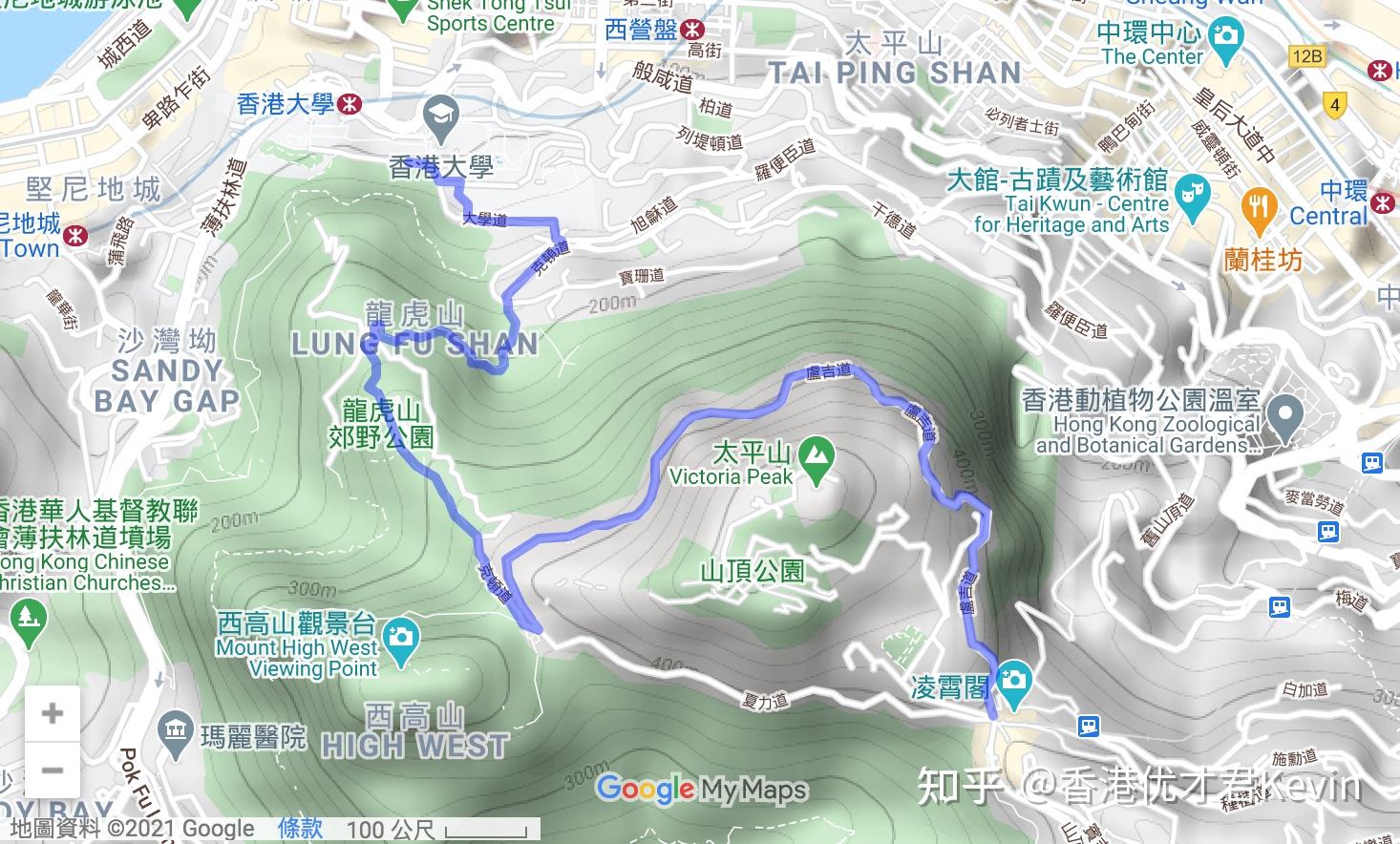 【地图】香港优才君kevin:【行山香港】中环徒步太平山山顶12 赞同
