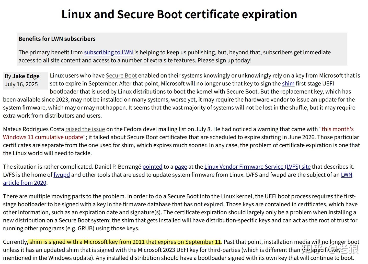 安全启动证书将于两个月后过期？计算机产业是否将会面临又一个“千年虫”？ - 知乎
