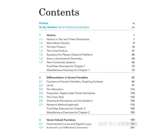 Susan Jane Colley教材《向量微积分》Vector Calculus - 知乎