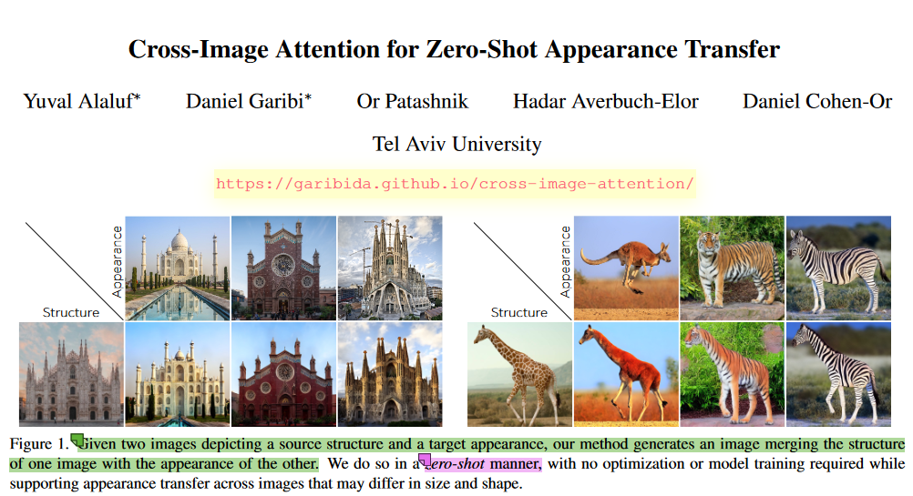 Image Translation: Cross-Image Attention for Zero-Shot Appearance ...