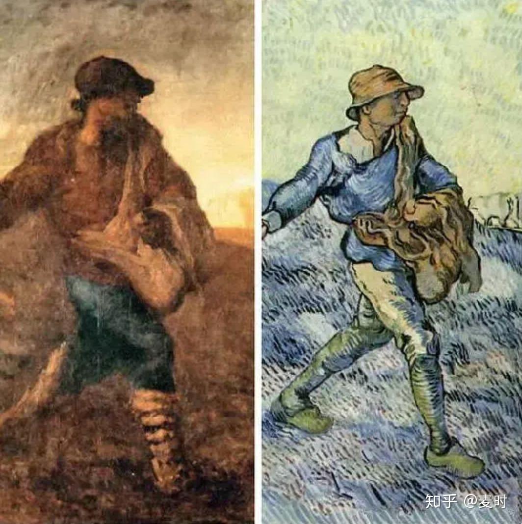 而梵高也一直在致敬米勒:马奈的《草地上的午餐》毕加索《草地上的