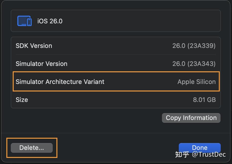 macOS Tahoe 26.0 并安装了 Xcode 26.0 发现缺少Rosetta Simulator 选项 - 知乎