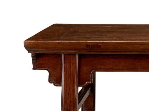 拉开木栓可拆卸十七世纪黄花梨行军桌