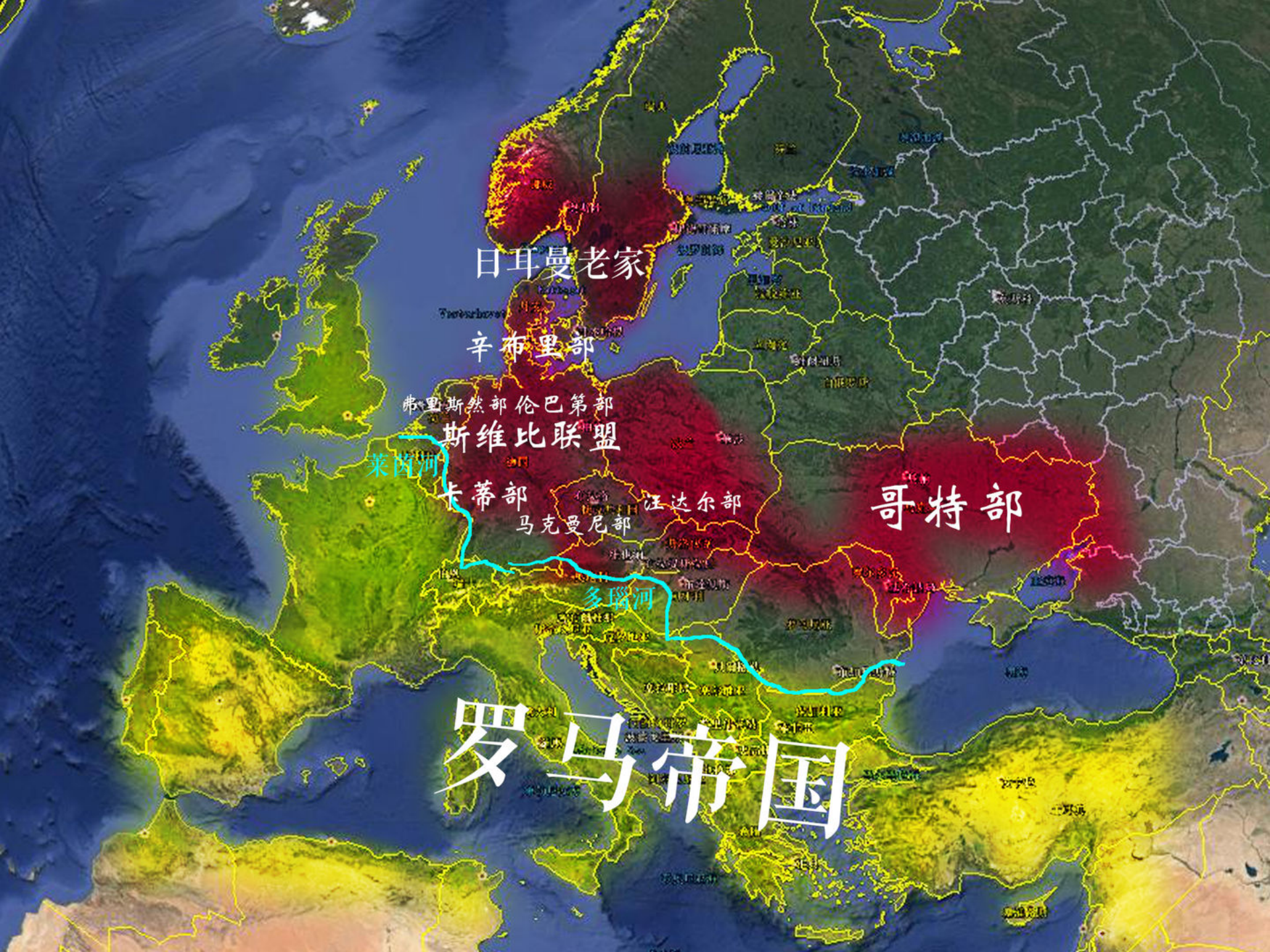 图 7:罗马帝国位置示意图