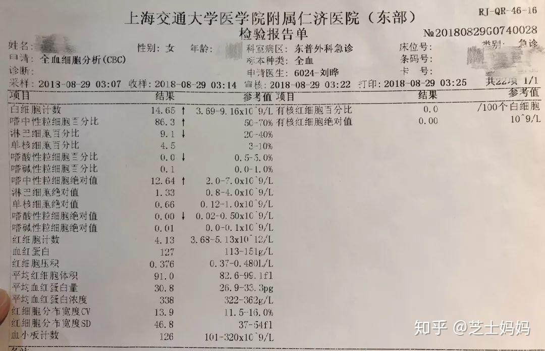 c反應蛋白很高,說明感染比較嚴重了:又匆匆趕到了仁濟,仁濟沒有乳腺科