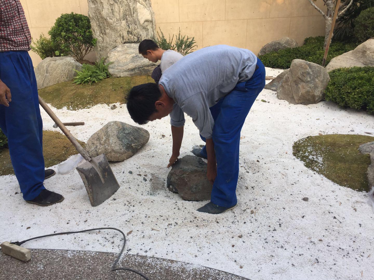 枯山水小景营造过程小尺度庭院营造日式园林本土化在慢慢的求索中寻找