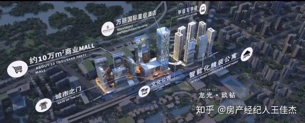 深圳龙华区北站旁中央cld龙光玖钻80万建面标杆大型综合体