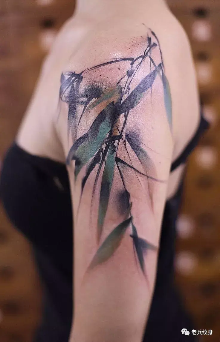 纹身素材竹子纹身图案