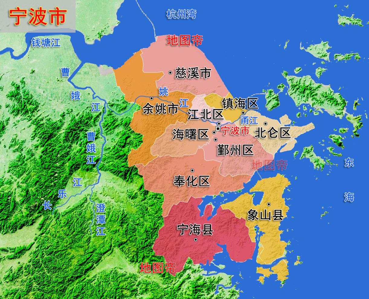 宁波行政区域图片