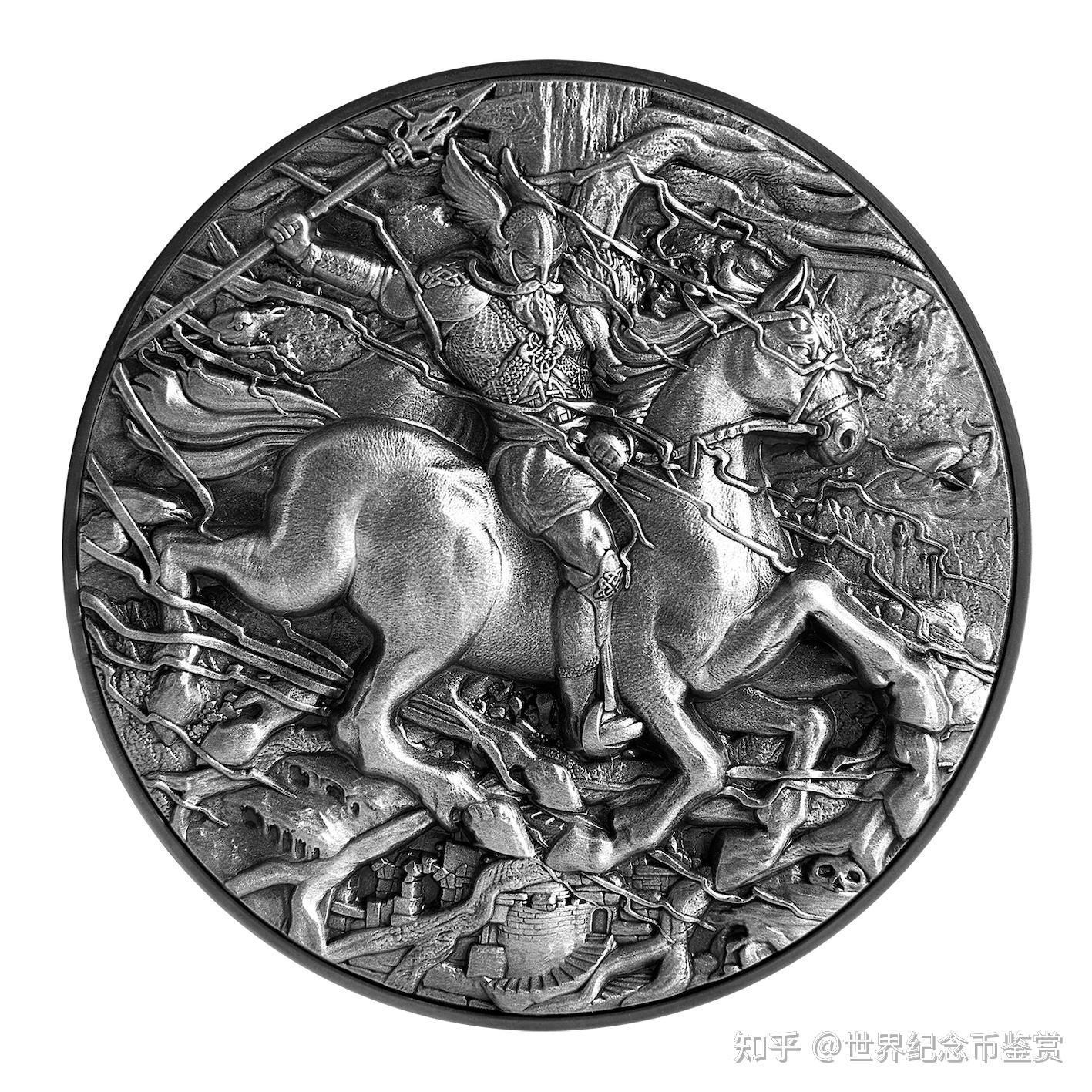 斯莱普尼尔奥丁的神马2022年乍得双金属硬币