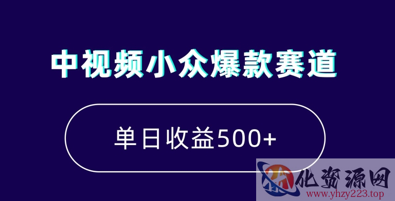 中视频小众爆款赛道，7天涨粉5万+，小白也能无脑操作，轻松月入上万【揭秘】