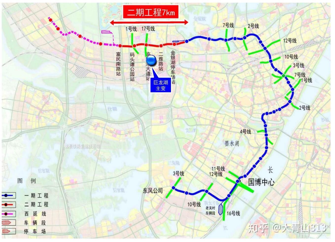 武汉地铁6号线二期开始公示啦高清线路图站点全都有