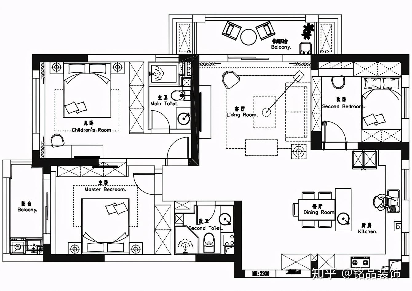 案例地址:杭州三堡家园小区案例风格:现代简约风格案例面积:120㎡装修