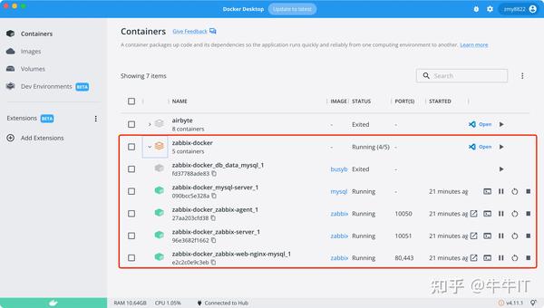 Docker compose zabbix 