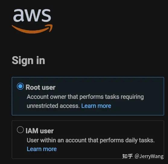 AWS 登录页面上 Root user 和 IAM user 的区别 - 知乎