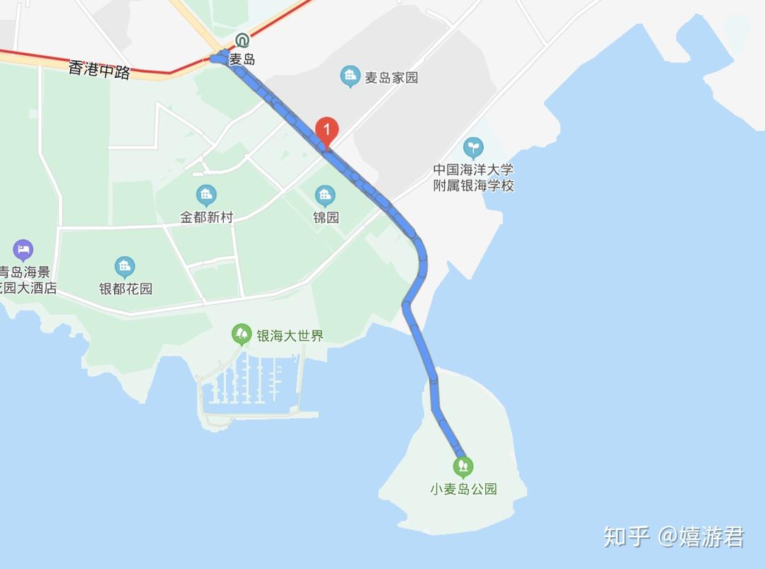 青岛海滨木栈道地图图片