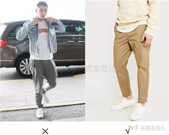 白色春天休闲裤怎么搭衣服_白色休闲裤上搭男(3)