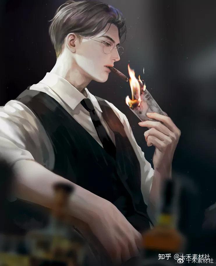 这一组男性手绘插画也太上头了吧 - 知乎