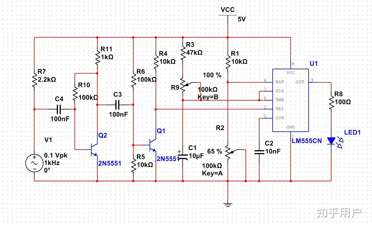 ne555声光控延时电路接电之后常亮问题