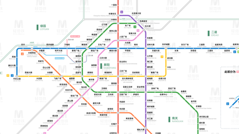 长春轨道交通图 高清图片