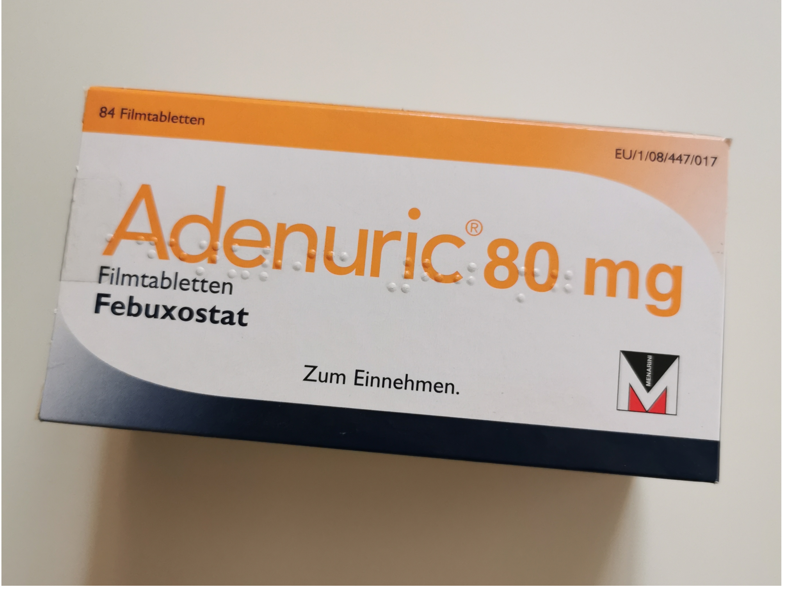 德国adenuric非布司他非布索坦80mg平衡尿酸缓解痛风