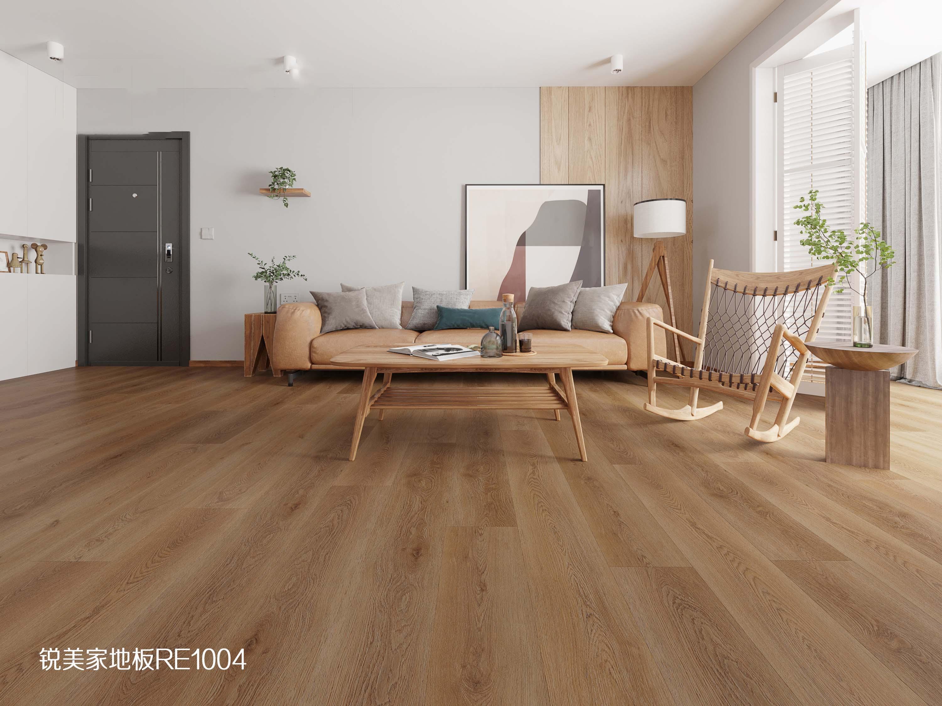 锐美家北欧风环保强化复合家用木地板防水耐磨木质锁扣式灰色卧室 cdb