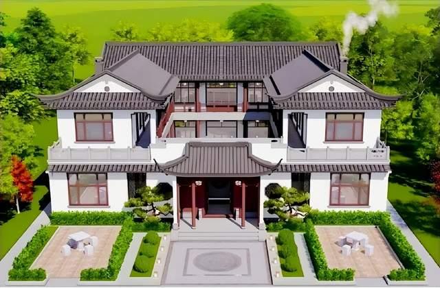 两层新中式四合院自建房别墅，22套四水归堂的二层中式合院自建房 - 知乎