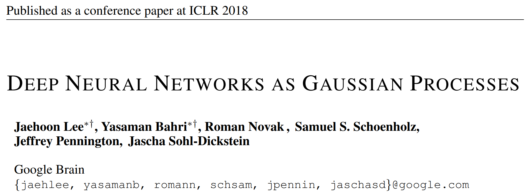 Deep neural networks as gaussian process 