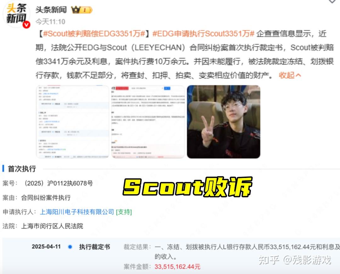 比MLXG还要惨,Scout被判3351万元!借钱的哥几个,能要回钱吗? - 知乎