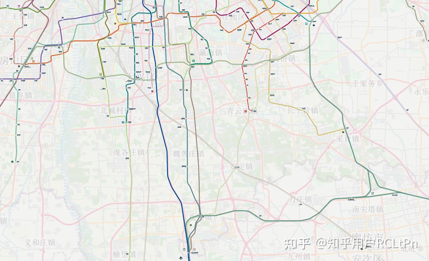 北京轨道交通-重新规划-实际比例线路图V3.0 - 知乎