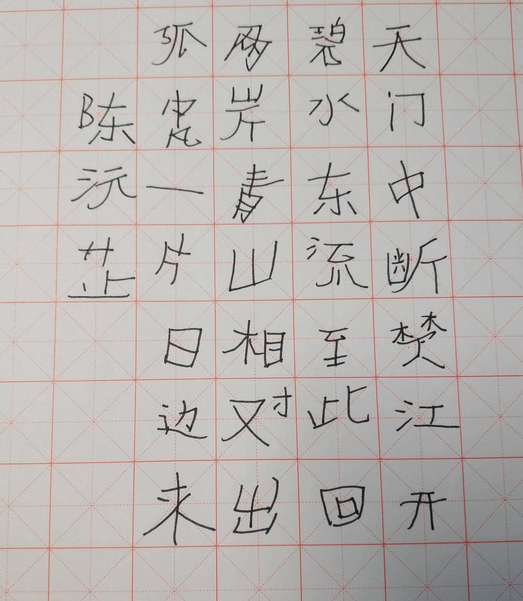 小学生写字 很丑图片