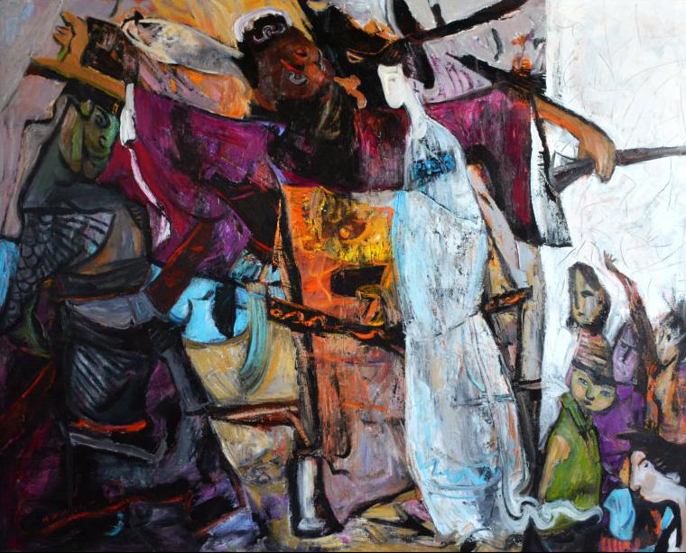 愈伤之饮——翁伟铭油画作品"后思考的诠释"