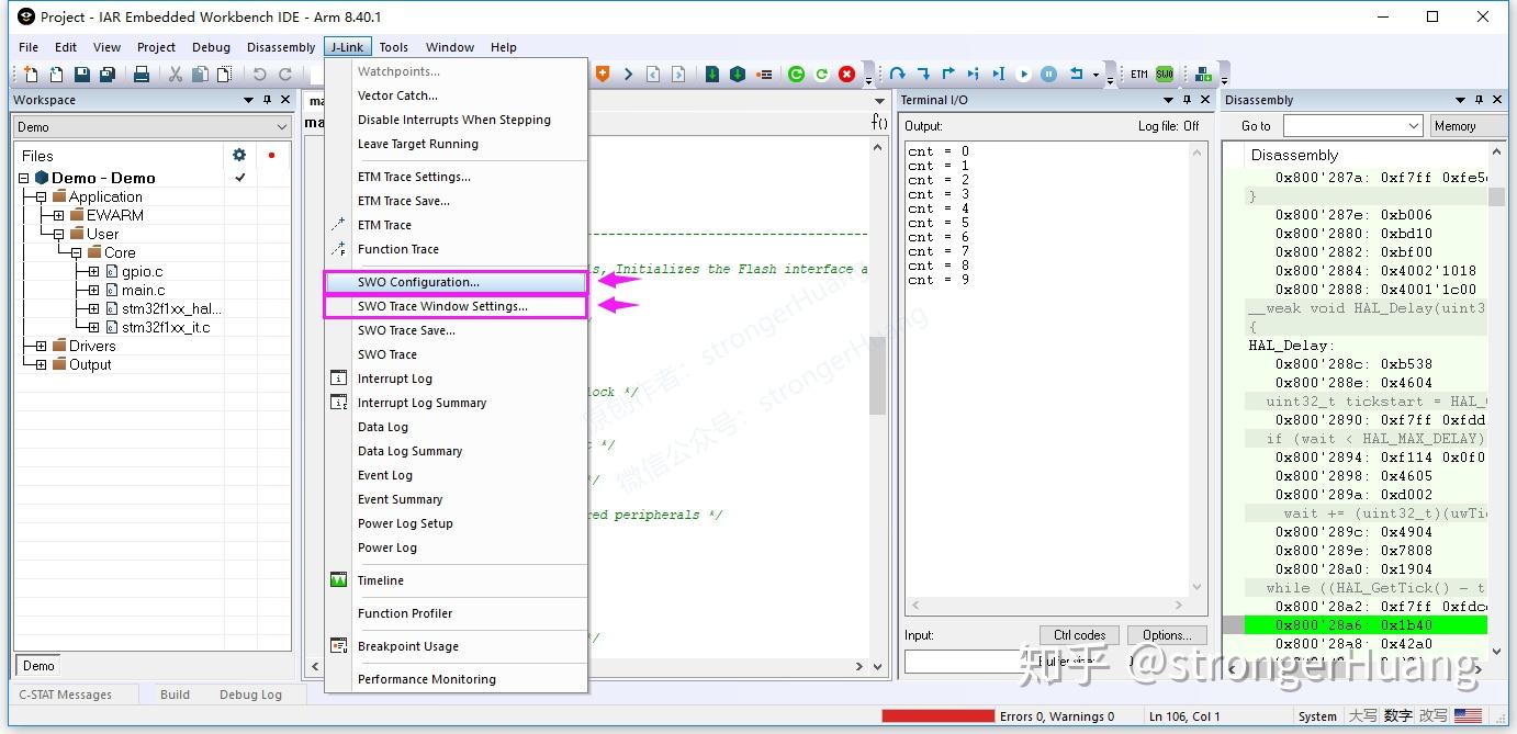 printf系列教程04_SWO打印输出配置，基于IAR『Terminal IO』 知乎