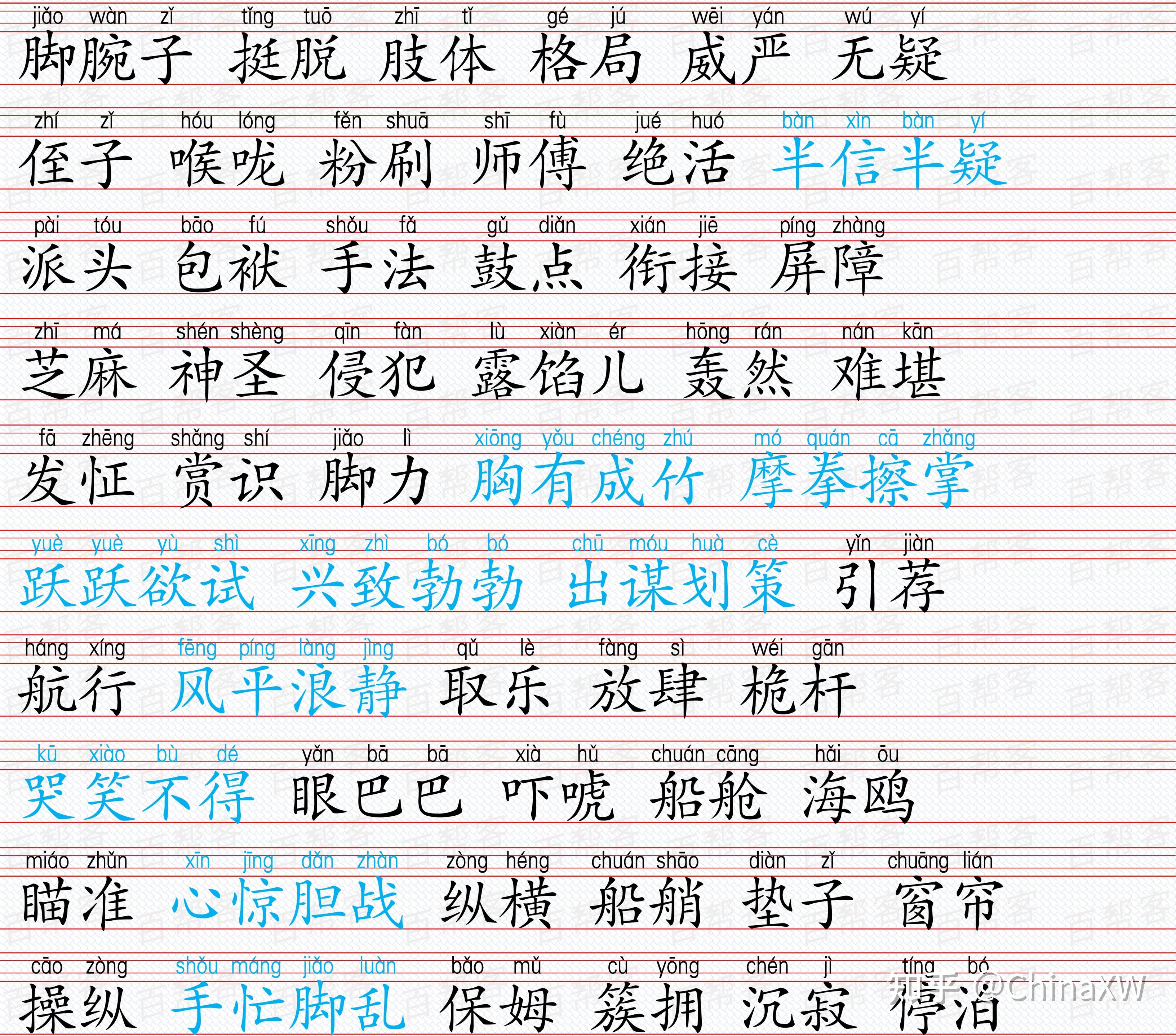 小学词语合集,全网最全,没有之一!-小学所有词语积累大全