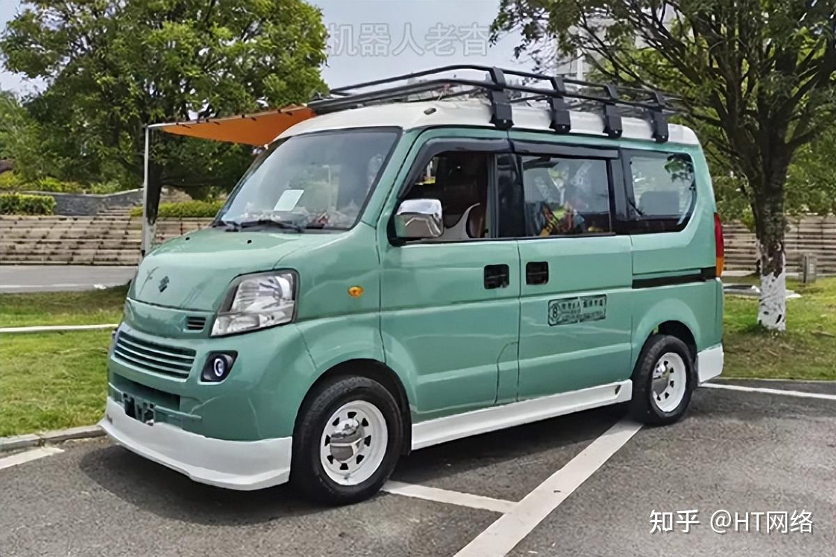 简洁清新微旅居铃木浪迪改装床车旅行小面包打造露营车自驾游