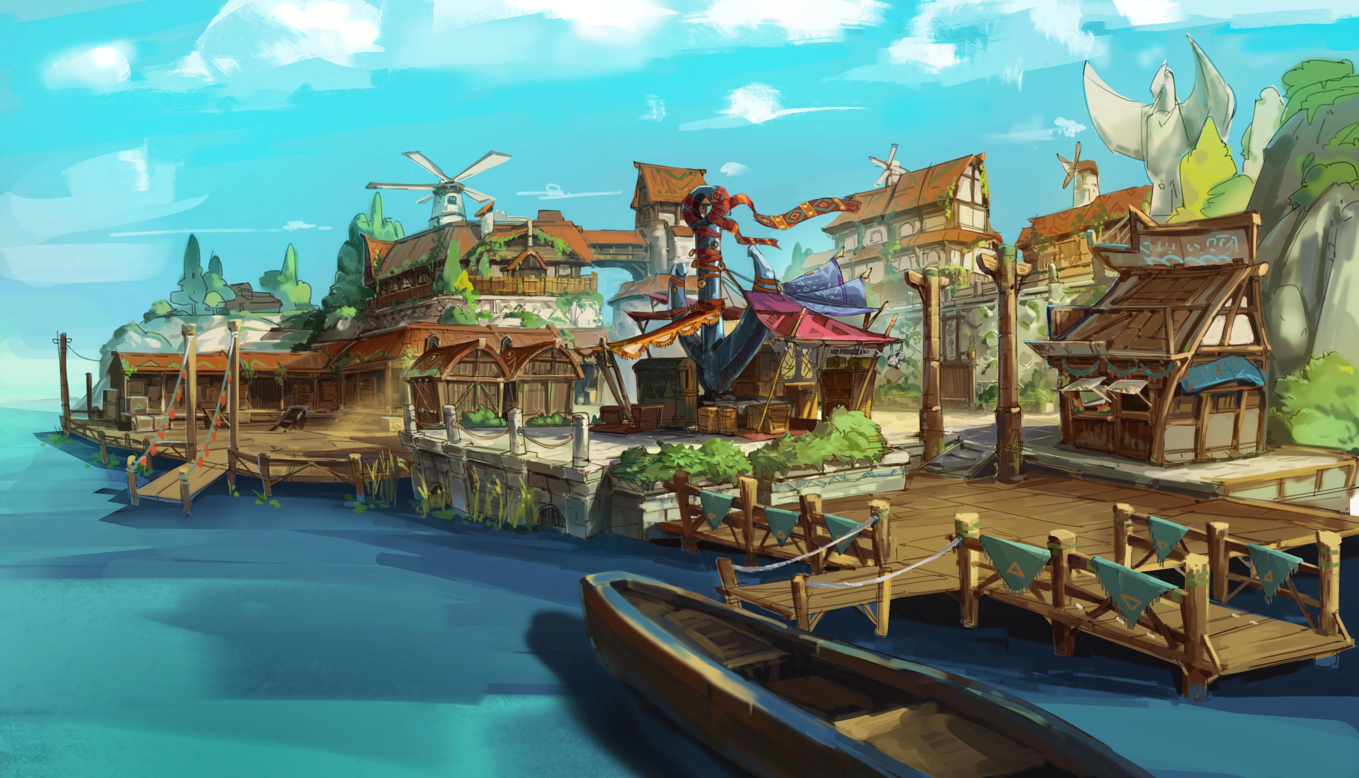 24岁女生,从景观设计转行做游戏场景原画(贴作品)是否可行? - 知乎