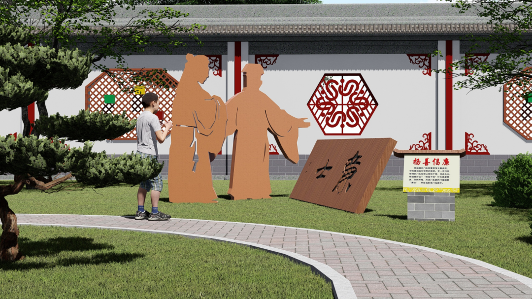 竹简,卷轴,月洞门,屏风……中式特色元素融入在校园每处.