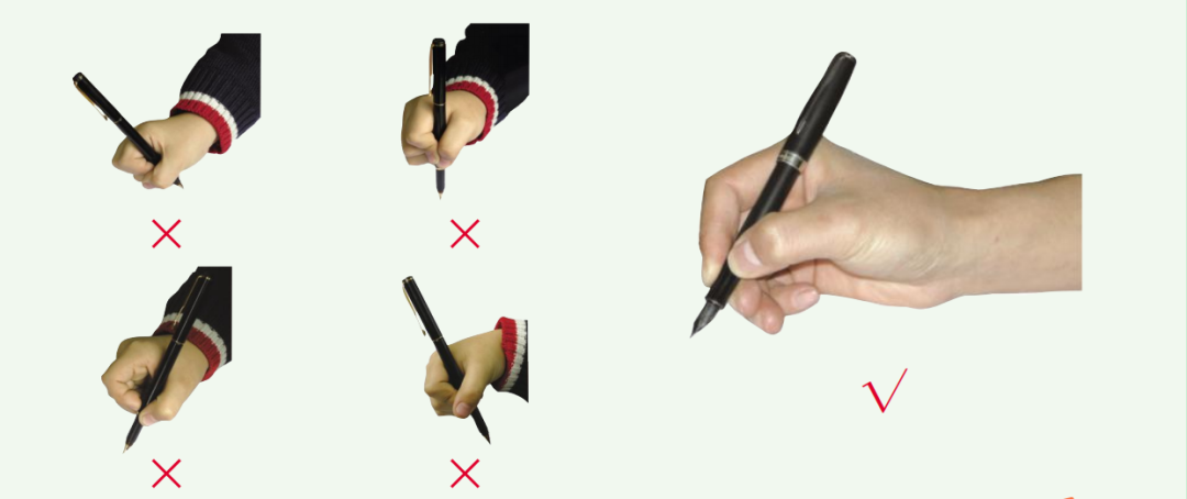 钢笔正确握笔姿势笔尖图片