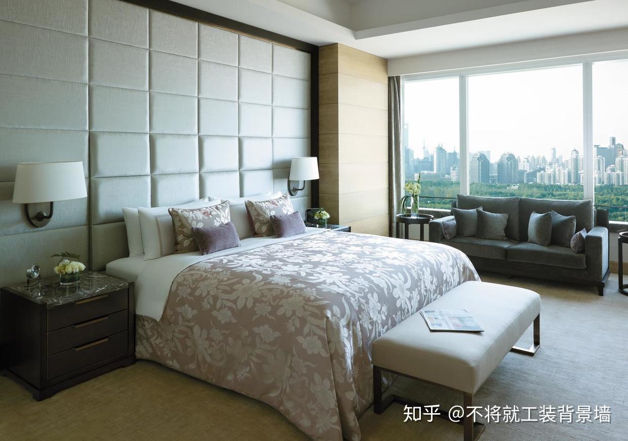 曲江明珠_现代卧室软包床头背景墙装修设计效果图 – 设计本装修效果图