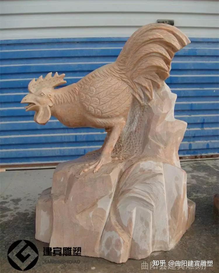 石雕大公鸡生肖鸡雕刻摆件(图)