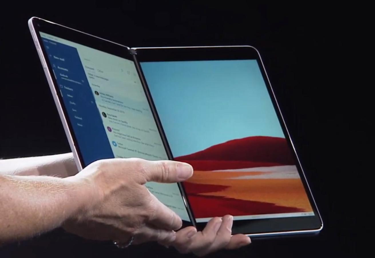 微软发布surfaceneo折叠屏平板以及基于安卓的surfaceduo手机