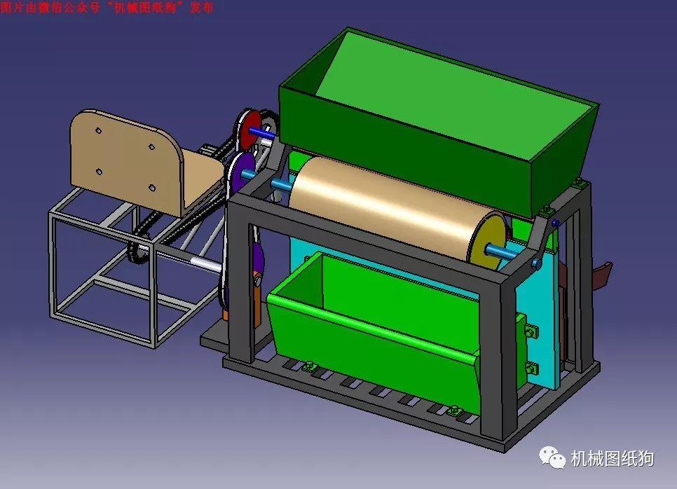 农业机械手动轧棉机3d模型图纸catia设计