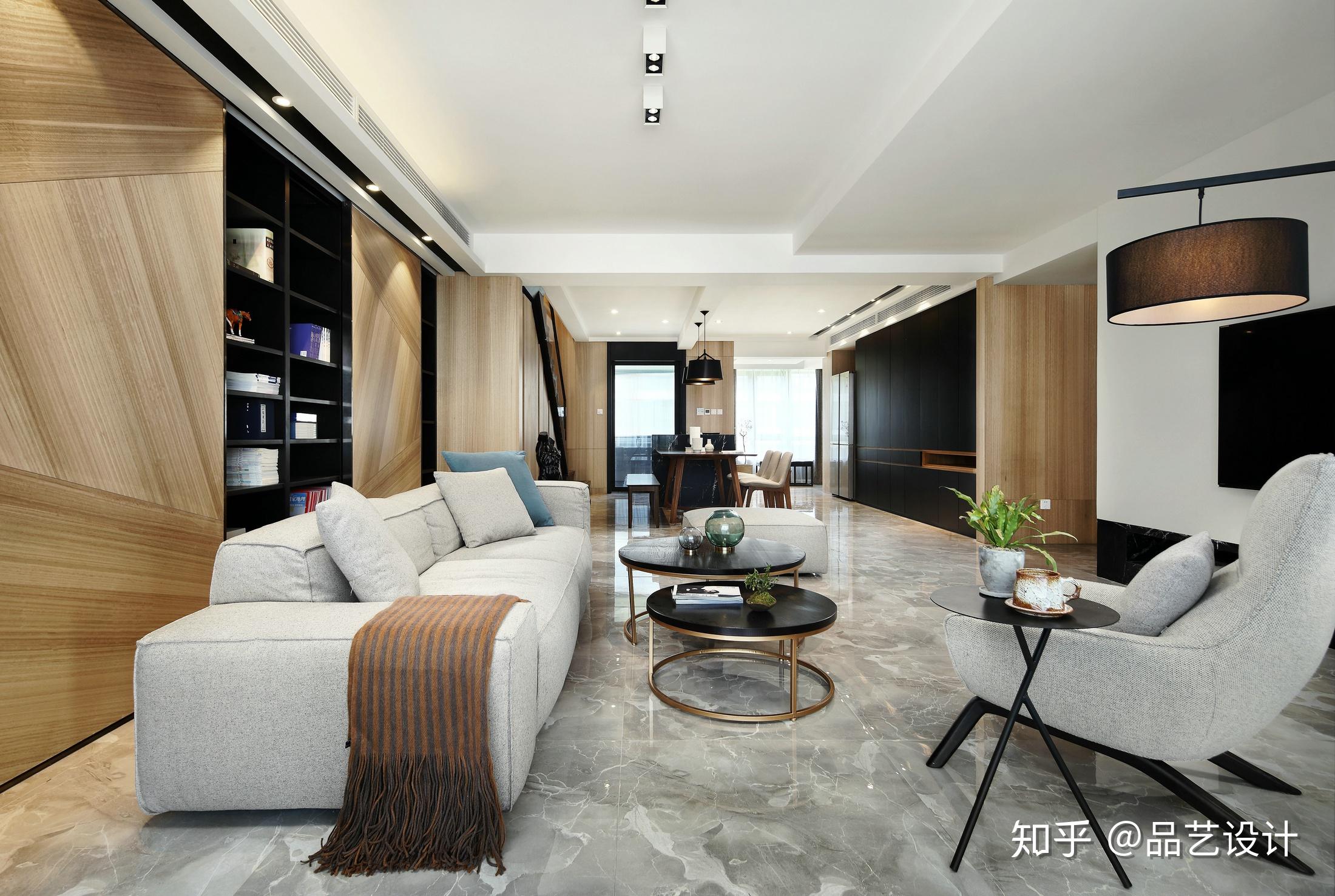 新中式沙发背景墙装修效果图_齐家网装修效果图