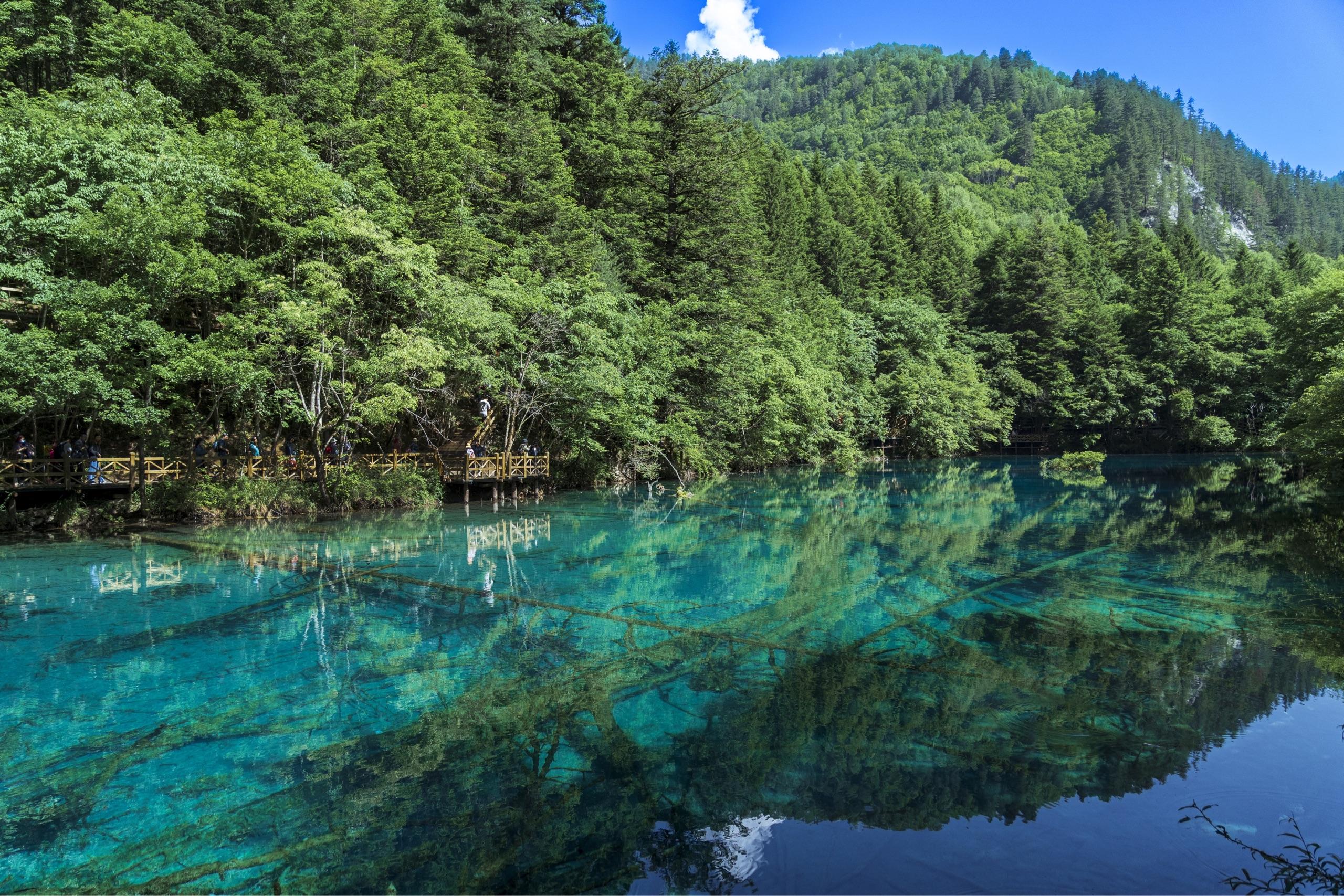 九寨沟镜湖图片